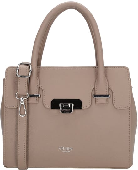 Charm London Soho Handtas - Schoudertas - Dames - Schouderband - Lichttaupe