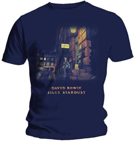 David Bowie - Ziggy Stardust Heren T-shirt - M - Blauw