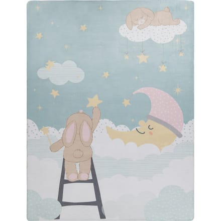 Kindertapijt wasbaar Chiko turquoise 80x150 cm