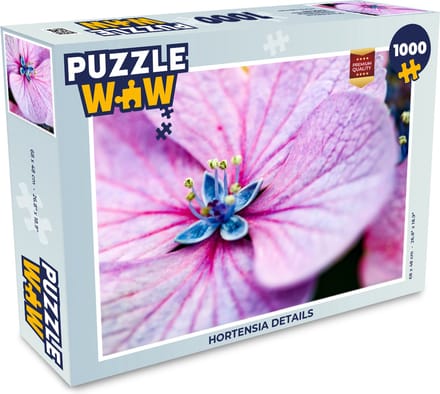 Puzzel Hortensia details - Legpuzzel - Puzzel 1000 stukjes volwassenen