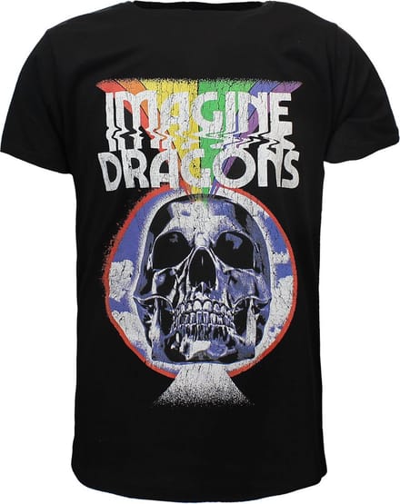 Imagine Dragons Rainbow Skull Burst T-Shirt - Officiële Merchandise - M