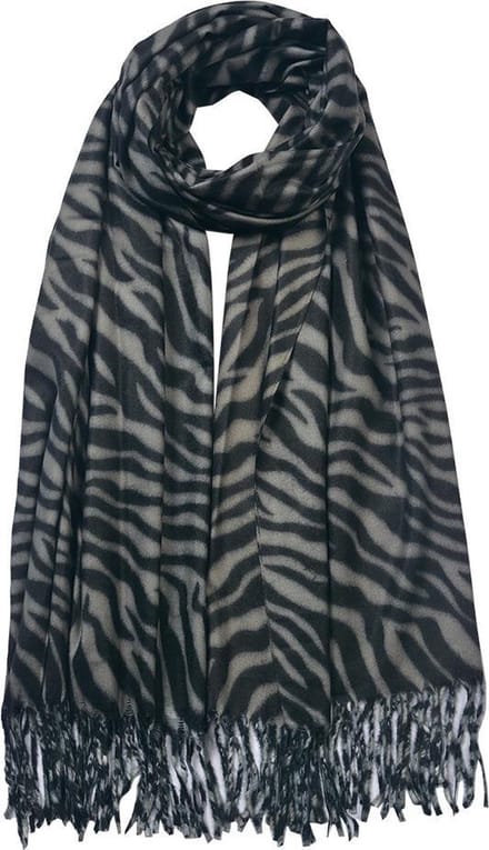 Juleeze Sjaal Dames Print 70x180 cm Zwart Synthetisch Shawl Dames