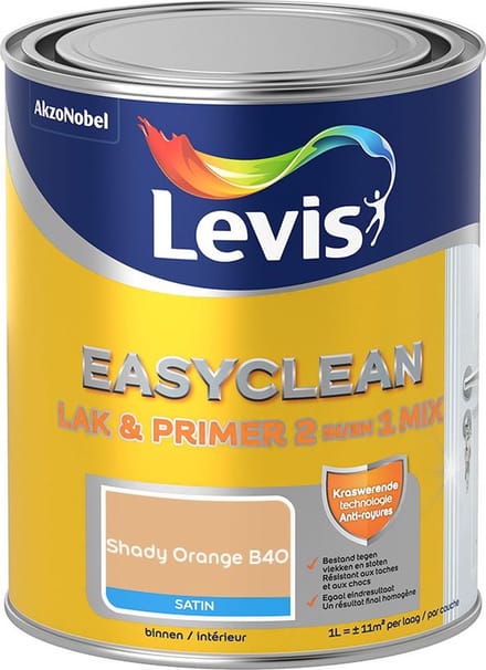 Levis - Easyclean Lak & Primer 2-In-1 Mix - Shady Orange B40 - Mengverf - 1 L