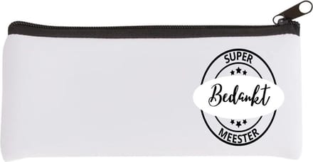 Akyol - super bedankt meester Etui - Meester - een meester - school - verjaardagscadeau - afscheidscadeau - kado - gift - 20 bij 9 cm