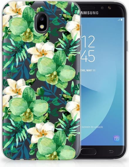 Samsung Galaxy J7 2017 | J7 Pro TPU Case Orchidee Groen