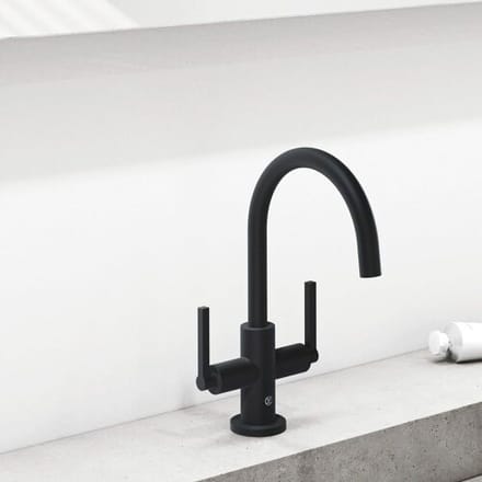 Kludi NOVA FONTE Puristic 1-hole basin mixer for floor mounting 201180515