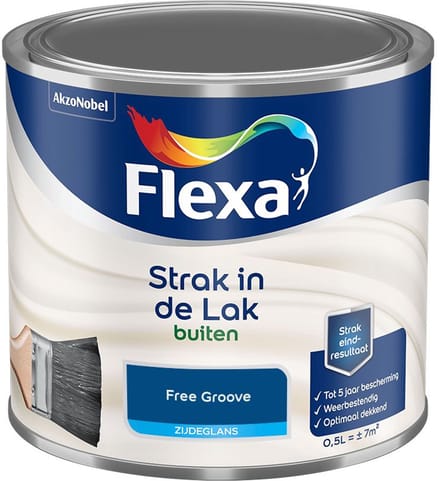 Flexa - Strak In De Lak Buitenlak Zijdeglans - Free Groove - Mengverf - 500 Ml