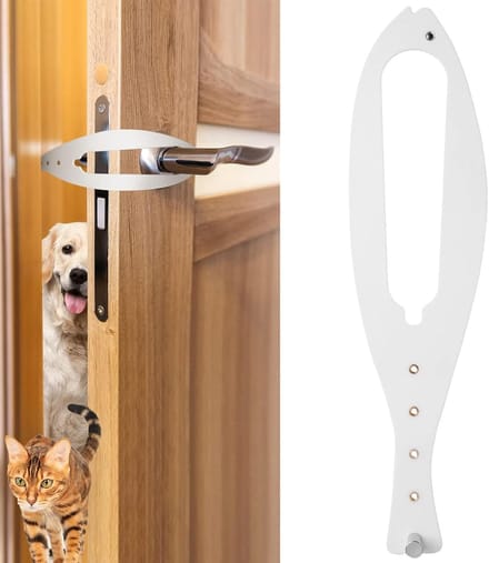 Deurstopper Kattenluik - Huisdierdeur - Honden Buiten Houden - Smal Ontwerp - Verstelbaar - Wit
