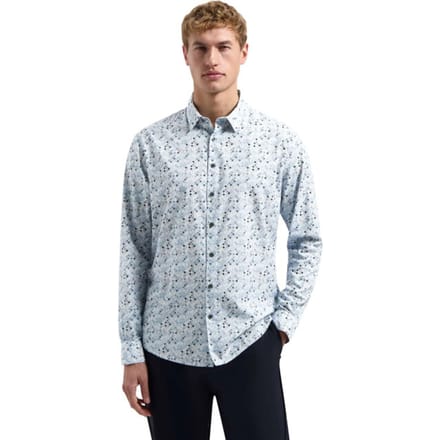 No Excess Shirt allover printed blue