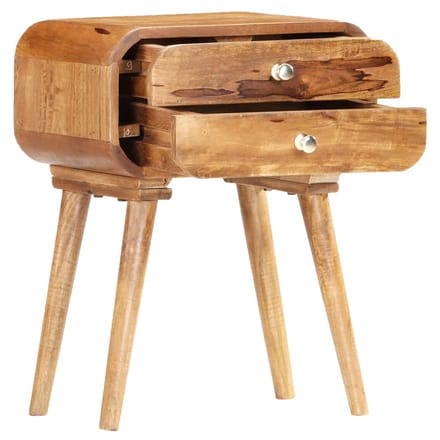 vidaXL - Nachtkastje - 43x30x58 - cm - massief - mangohout