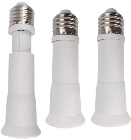 Verstelbare E27 verlengstukken van 110-135mm - 3-delige set voor LED lampen en adapters