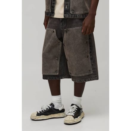 Verwijderbaar Timmerman Paneel Longline Jorts | Stone | Size 46R