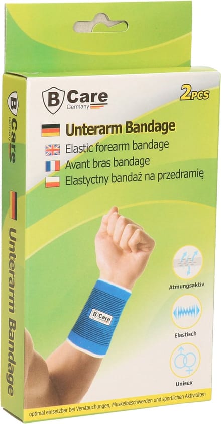 Pols brace - Ondersteuning - 2 stuks - Blessure - Tennisarm - Blauw