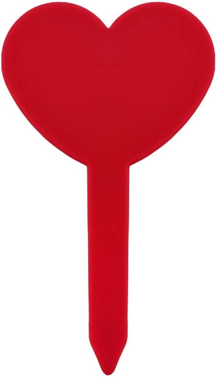 CombiCraft hartvormige steeketiketten 46x82mm rood - per 100 stuks