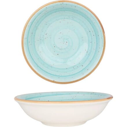 Bonna Diepbord - Aqua - Porselein - 13 cm (220cc) - set van 6