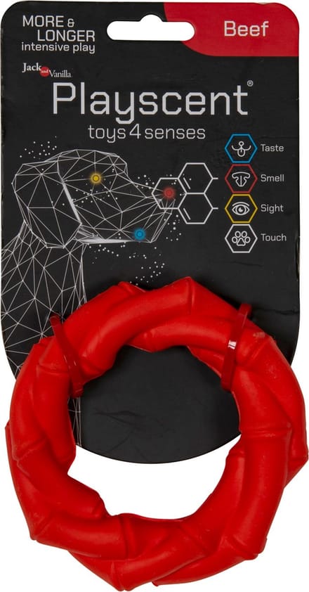 Jack and Vanilla PLAYSCENT - Hondenspeelgoed - Rubber Ring - Rund Smaak - Ø11 cm