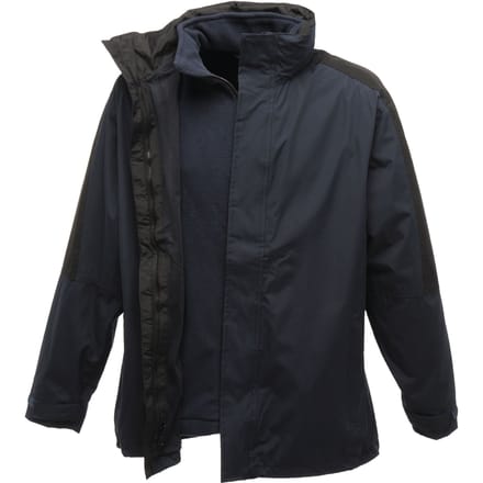 Regatta - Heren Defender III 3-in-1 Waterdichte en Winddichte Jas (Marine / Zwart)