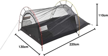 Unisex Volwassen Mesh Inner Tent Endurance 2 Accessoires voor, Zwart, One Size