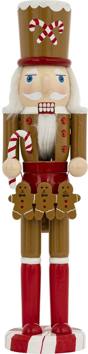 Fééric Lights and Christmas Kerstdecoratie Gingerbread notenkraker - Ø10xH38cm - Multi