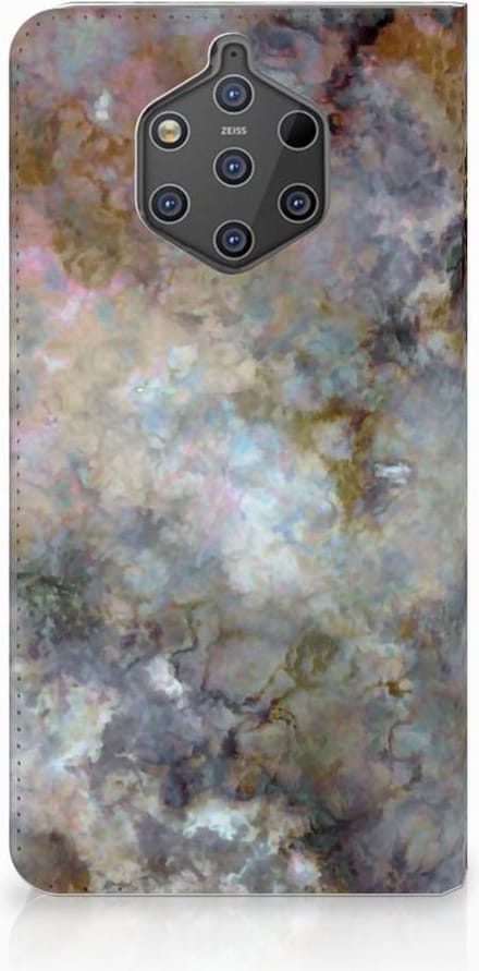 Nokia 9 PureView Standcase Marmer Grijs