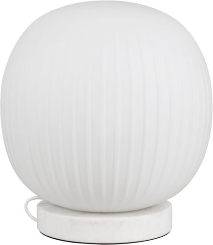 OSRAM DECOR Glazen Lantaarn Tafellamp E27, 310mm, Wit, Marmer/Metaal/Glas, Textielkabel