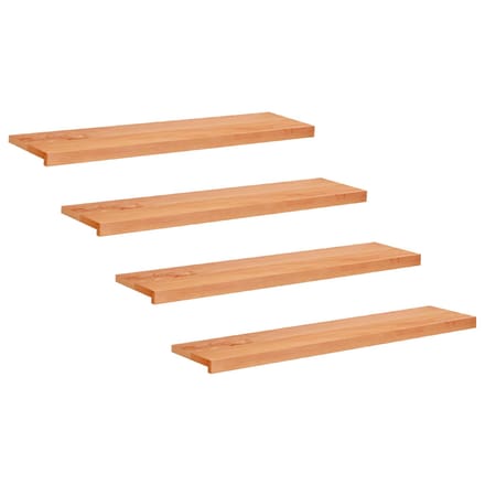 vidaXL - Traplopers - 4 - st - 120 - x - 25 - x - 2 - cm - Lak - Massief - beukenhout