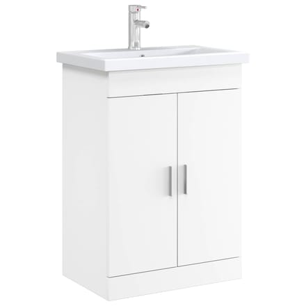 vidaXL - Badkamer - Onder - Het - Wastafel - Kast - Wit - 56 - x - 37,5 - x - 81 - cm