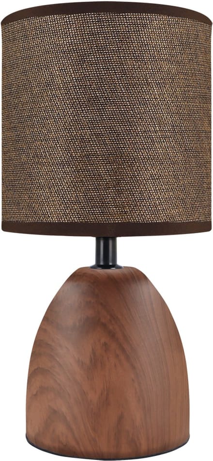 JOTA - Tafellamp - Nachtlamp - Textiel - Keramiek - Wenge kleur - E14 Fitting