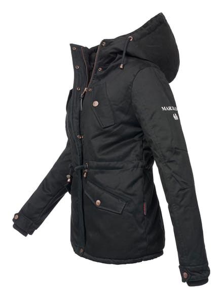 Gewatteerd & Winddicht - Marikoo MANOLYA - Winterjas Dames - Volwassen - Capuchon - Zwart - L