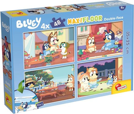 Lisciani - Bluey - puzzel Maxifloor - 4 x 48 stukjes