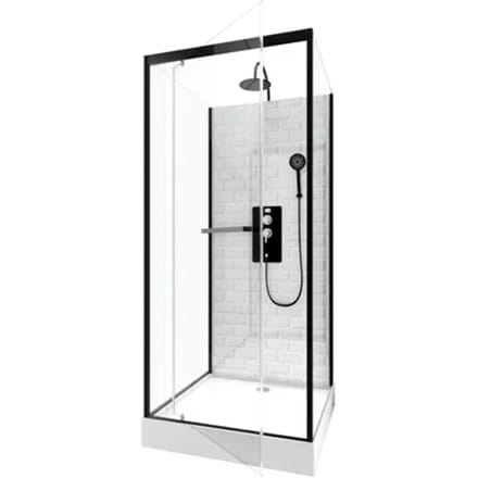 Cabine de douche carrée 90x90x230cm à motif carreaux de métro - UNDERGROUND SQUARE 90