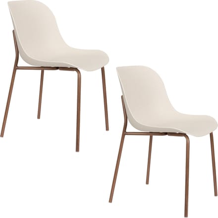 Housecraft Living Wheat Eetkamerstoelen Wit - Set van 2