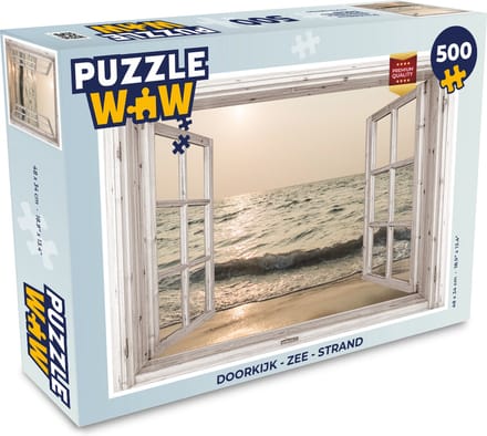 Puzzel Doorkijk - Zee - Strand - Legpuzzel - Puzzel 500 stukjes