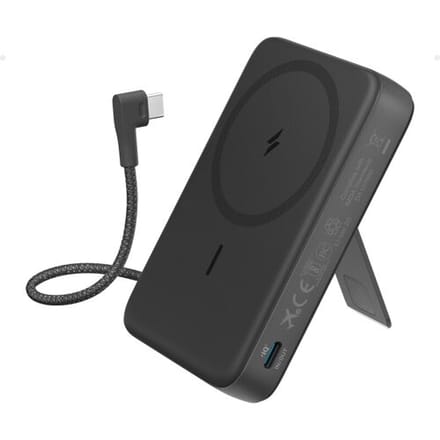 Anker 10K magnetische powerbank met ingebouwde USB-C-datakabel zwart