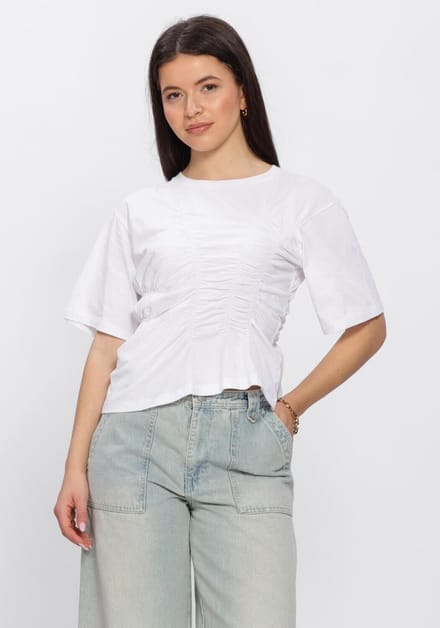 EDITED Edith T-shirt Tops & T-shirts Dames - Shirt - Wit - Maat 40