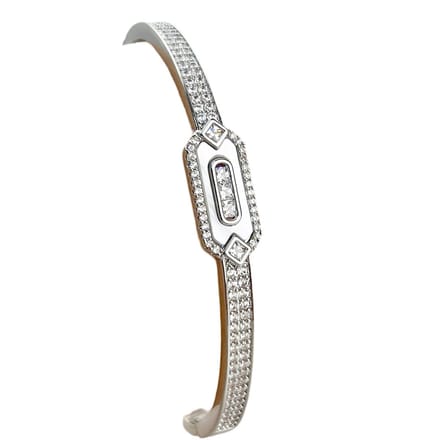 Nacreous Diamond Bracelet White Gold