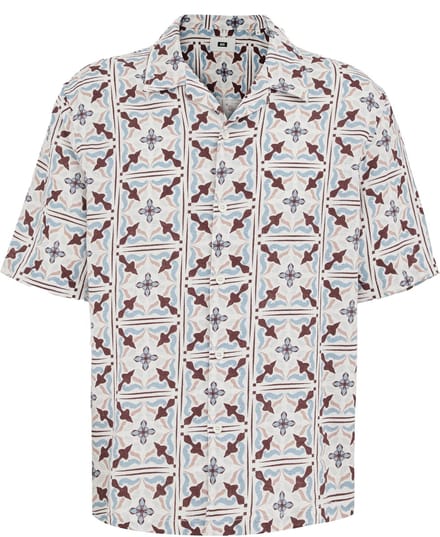 WE Fashion Heren relaxed fit overhemd met print