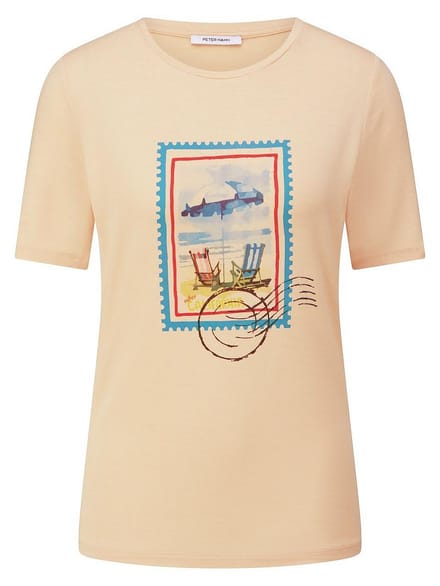 Shirt ronde hals Van Peter Hahn oranje