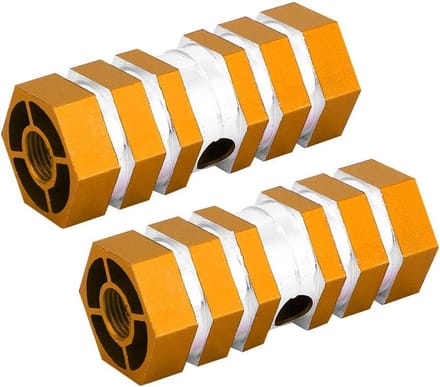 Achterassteunen Fiets - Aluminium Haringen - Bescherming Achteras - Antislip Groeven - 6.5 cm Lengte - Goud