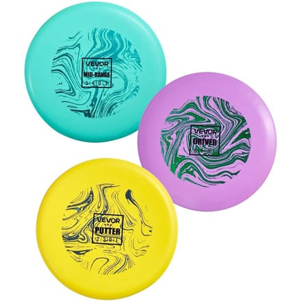 Disc Golf Set, 3 Stuks Disc Golf Starter Set, Vliegende Schijven voor Beginners voor Volledige Lichaamstraining, met Putter, Mid-Range, Driver, PDGA Goedgekeurd,