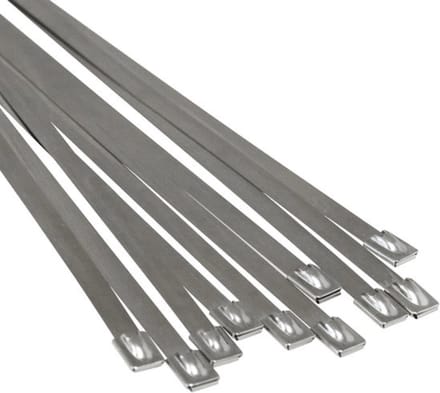 Nixnix® - Tie wraps - RVS - 24 stuks - Lengte: 300mm - Breedte: 4.6mm