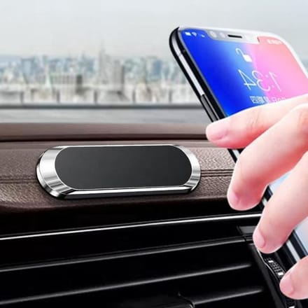LuxeBass Telefoonhouder - Magnetisch - Universeel - Ventilatie - Autohouder - Grijs - LB-435