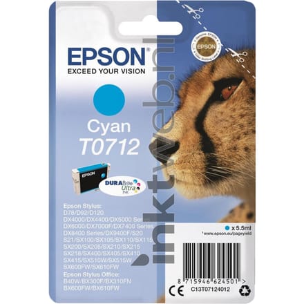 Epson Inktcartridge T071 (C13T07124010) Cyaan