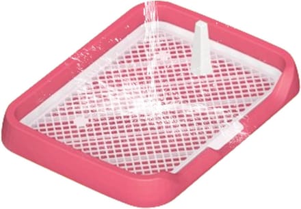 Hondentoilet - Hondenpotje - Zindelijkheidstraining - Afneembare zuil - 47 x 36 cm - Roze
