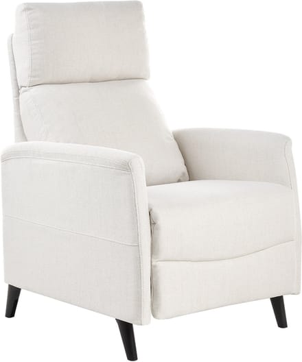 SELVIK - Relaxfauteuil - Gebroken wit - Polyester