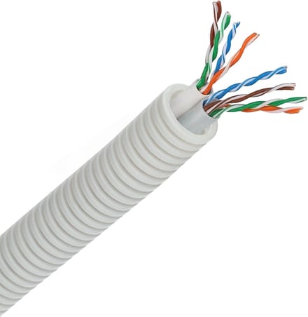 Snelflex flexibele buis 2x data U/UTP CAT-5e - 20mm per rol 100 meter (SFUTP5E/2)