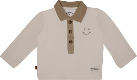 Frogs and Dogs - Smile Polo Shirt - Beige - Maat 62 -