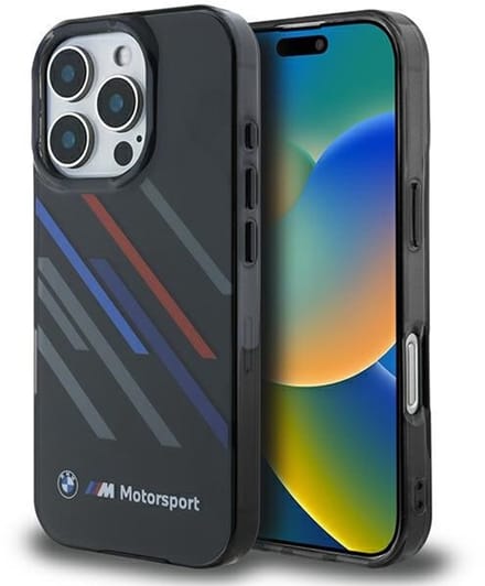 BMW Back cover - iPhone 16 Pro - Zwart - Schokbestendig - Antislip Grip