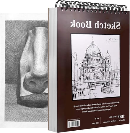 Schetsboek A4 Spiraalbinding 200 Pagina's 100g/m² Zuurvrij Tekenblok voor Kunstenaars