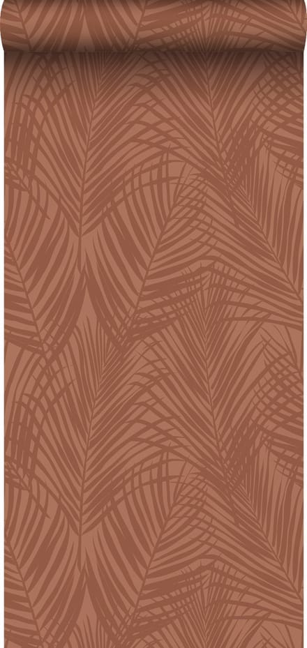 ESTAhome behang palmbladeren terracotta - 53 cm x 10.05 m - 139370
